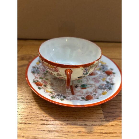 Vintage Japanese Kutani Tea Cup & Saucer Set - Picture 2 of 7
